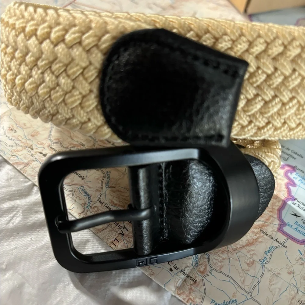 Mens Braided Stretch Belts, Canvas Woven Elastic Belts
